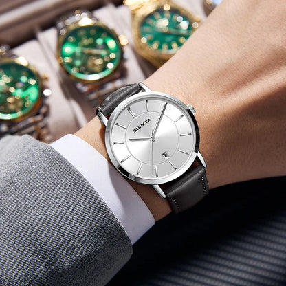 LIGE Sunkta Ultra Thin Watches for Retro Business