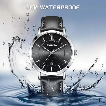 LIGE Sunkta Ultra Thin Watches for Retro Business