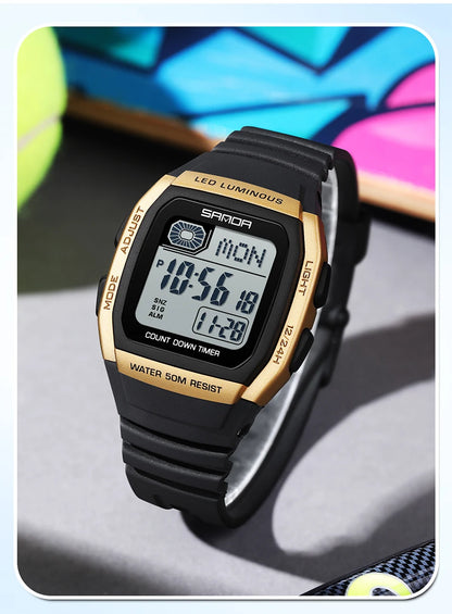 SANDA New Fashion Youth Electronic Watch
