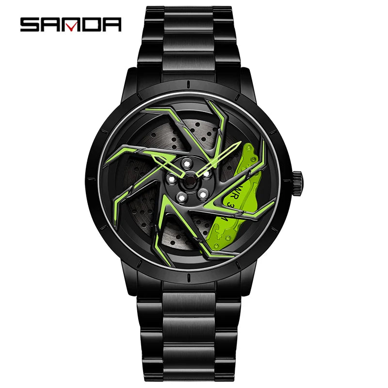 SANDA Spinning Car Rim Watch