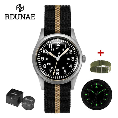 2025 New RDUNAE RA03 34.5mm Military Men Analog Watch