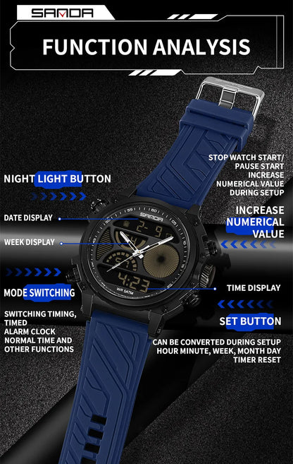 SANDA 6236 Military Led Digital Watch