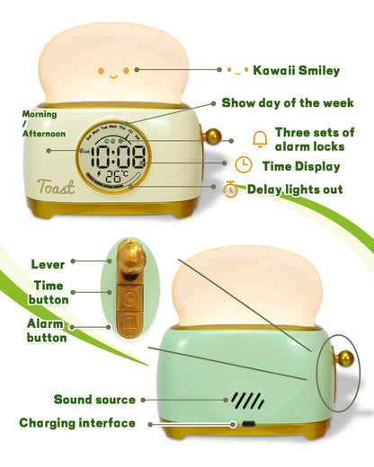Toaster Bedside Alarm Clock