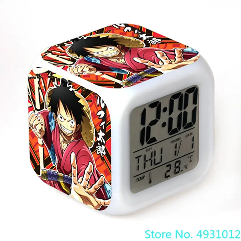 8x8x8cm Anime One Piece LED Alarm