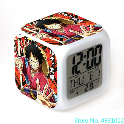 8x8x8cm Anime One Piece LED Alarm