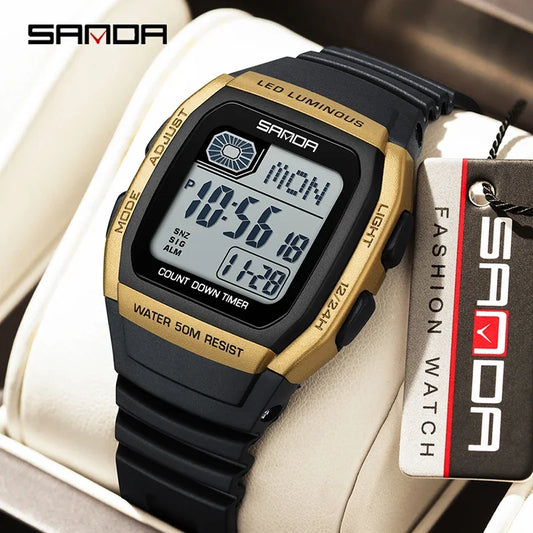 SANDA New Fashion Youth Electronic Watch