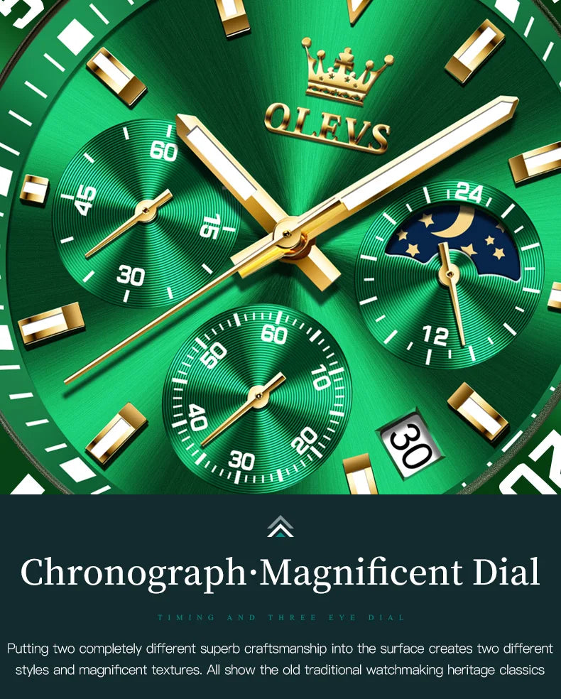 OLEVS 2870 Chronograph Quartz Business Watch