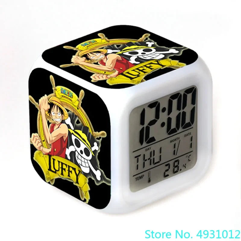 8x8x8cm Anime One Piece LED Alarm