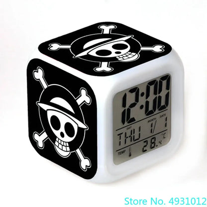 8x8x8cm Anime One Piece LED Alarm