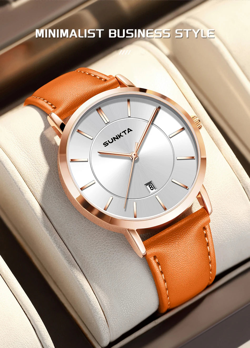 LIGE Sunkta Ultra Thin Watches for Retro Business