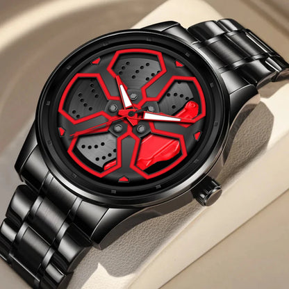Spinning Car Rim Watch