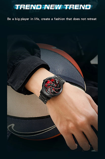 SANDA Spinning Car Rim Watch
