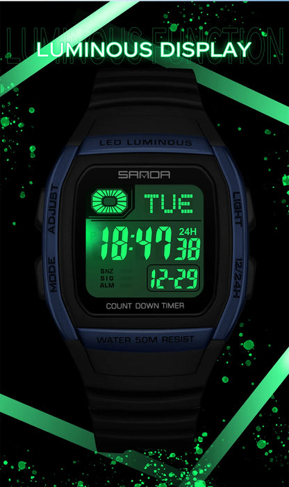 SANDA New Fashion Youth Electronic Watch