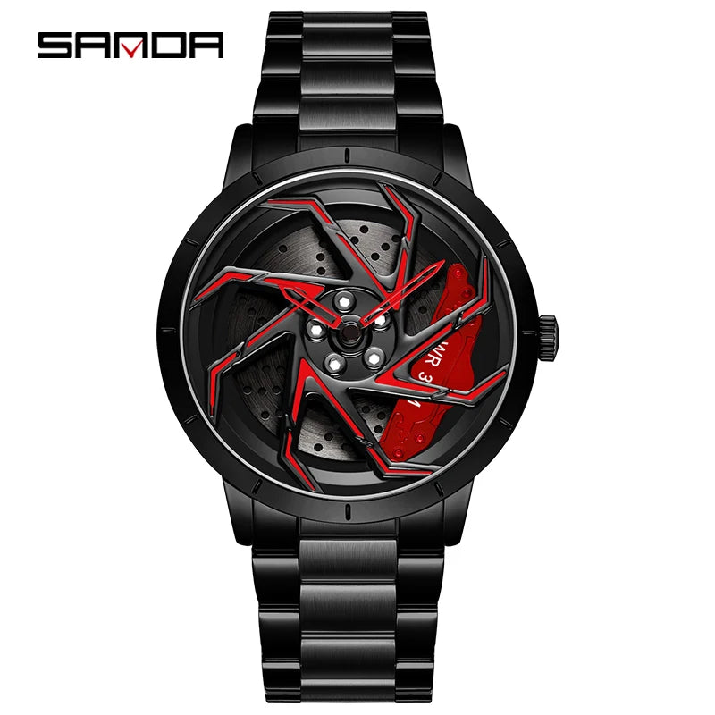 SANDA Spinning Car Rim Watch