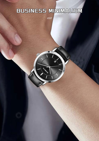 LIGE Sunkta Ultra Thin Watches for Retro Business