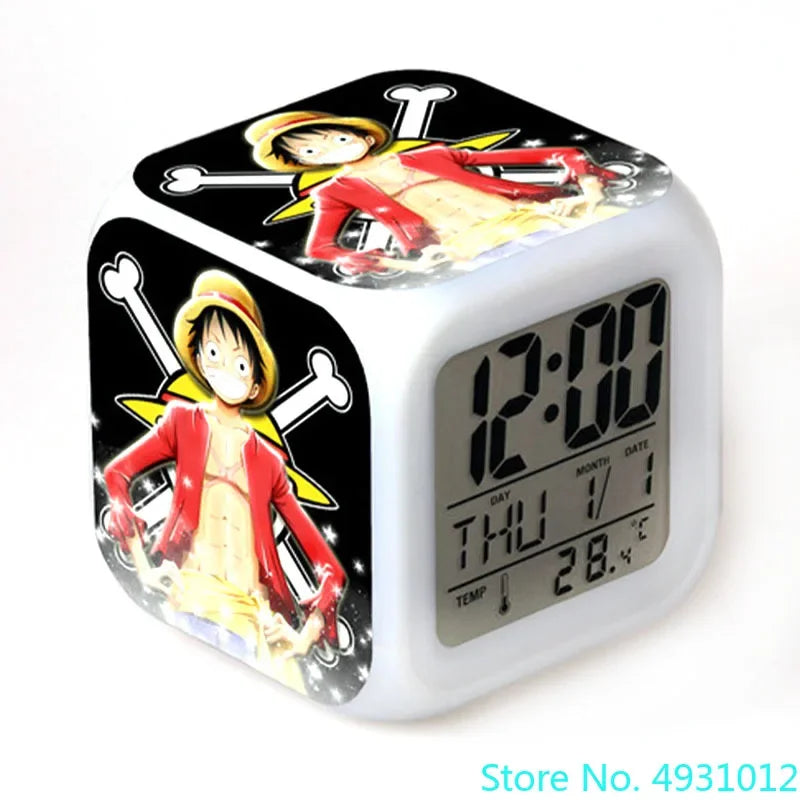 8x8x8cm Anime One Piece LED Alarm