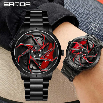 SANDA Spinning Car Rim Watch