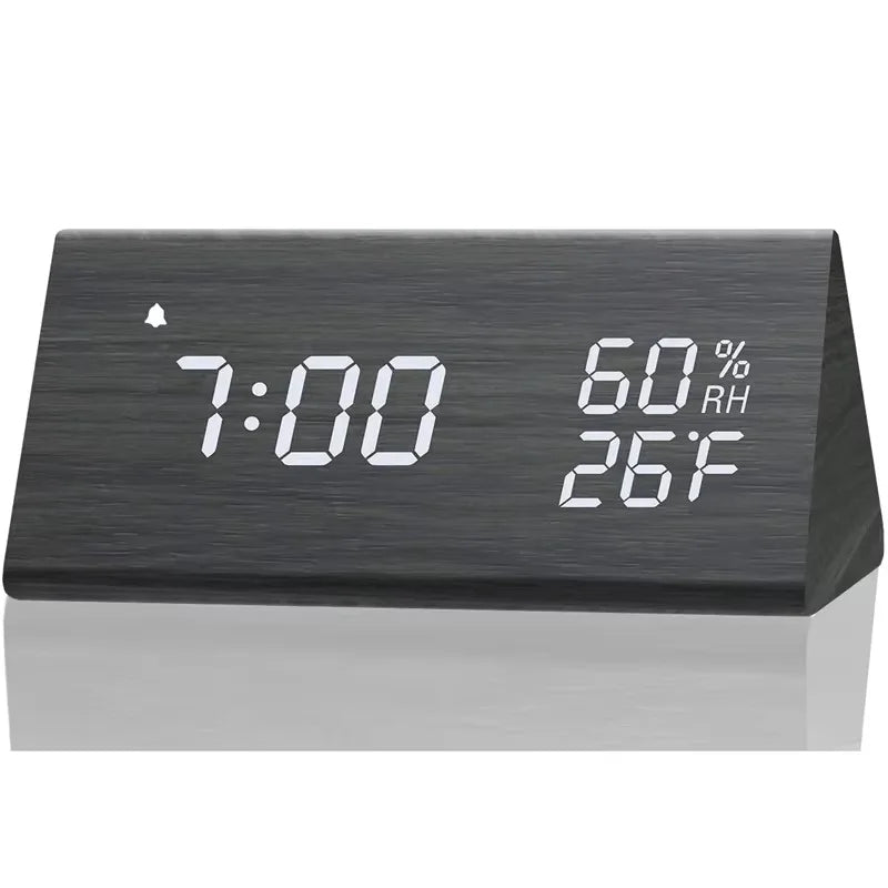 Wooden LED Alarm Clock