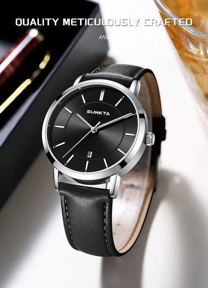 LIGE Sunkta Ultra Thin Watches for Retro Business
