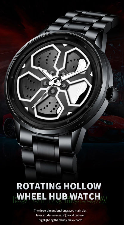 Spinning Car Rim Watch