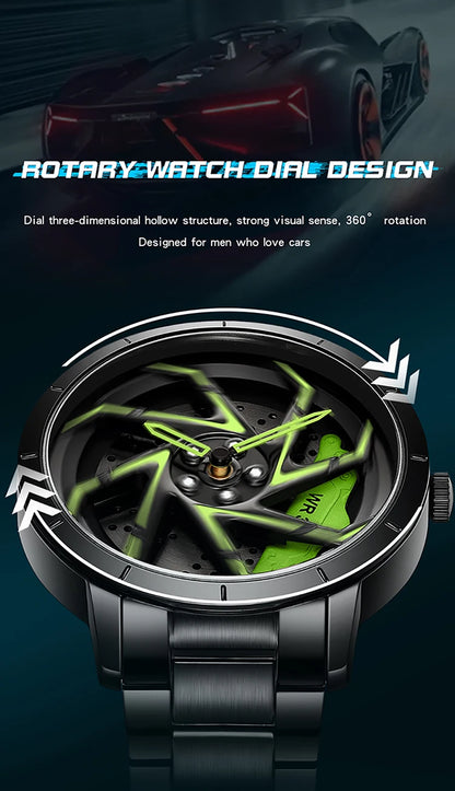 SANDA Spinning Car Rim Watch