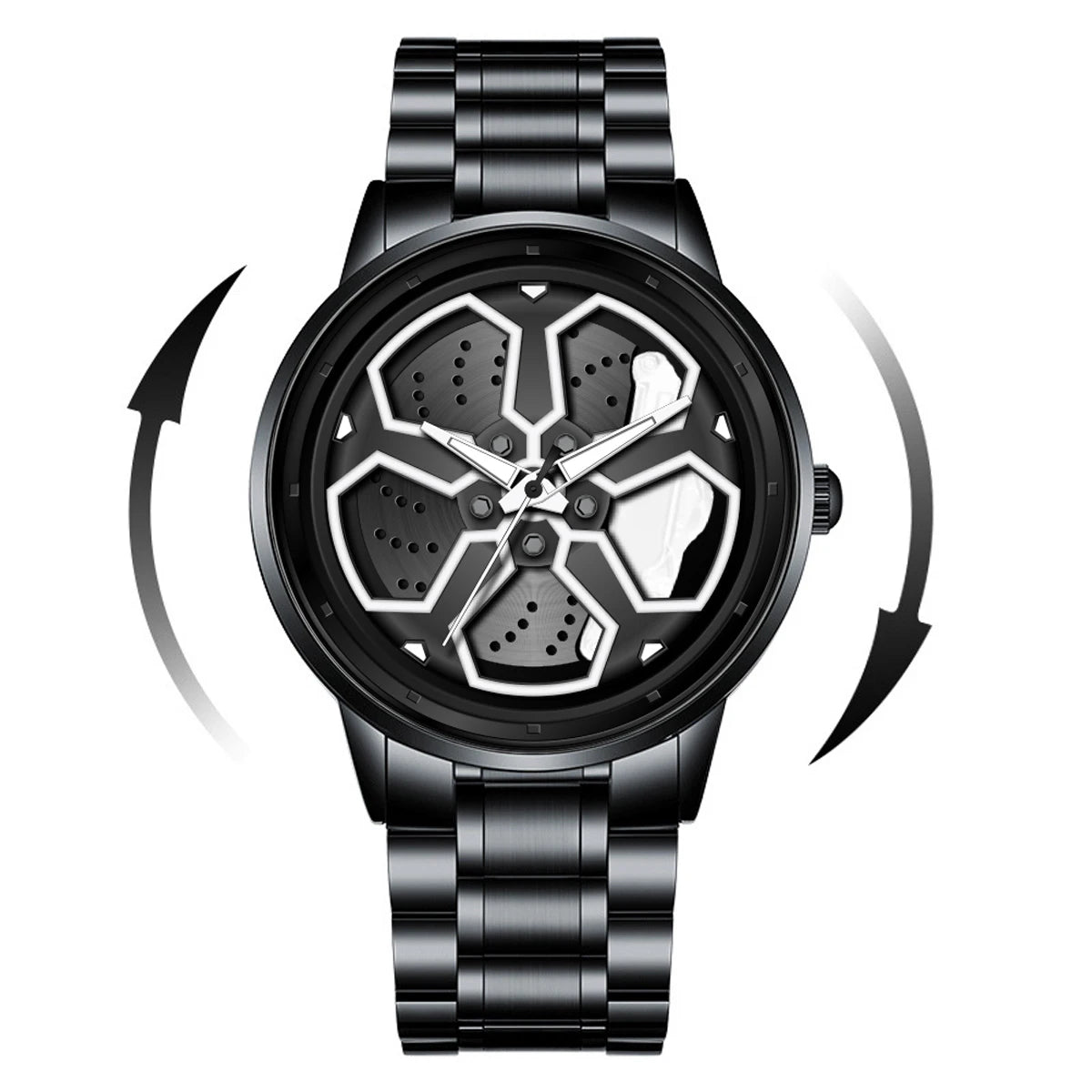 Spinning Car Rim Watch