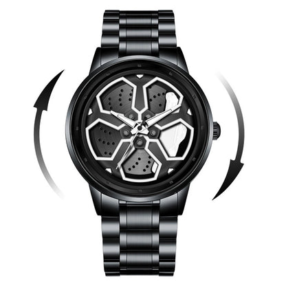 Spinning Car Rim Watch