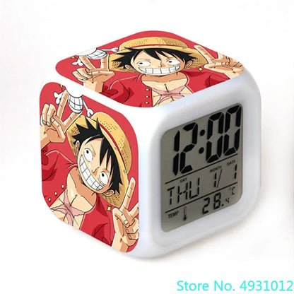 8x8x8cm Anime One Piece LED Alarm