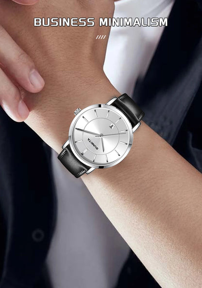 LIGE Sunkta Ultra Thin Watches for Retro Business