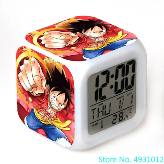 8x8x8cm Anime One Piece LED Alarm