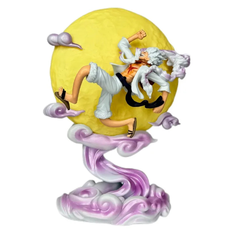 One Piece Anime Figure Nika Sun God 5 Gear Luffy Flying To The Moon Night Light