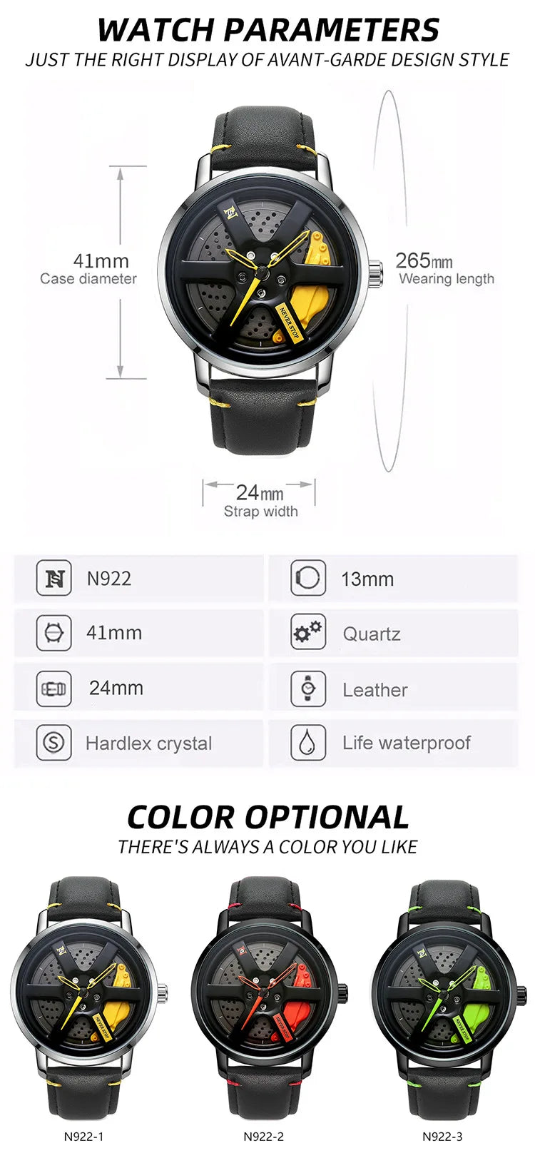 UTHAI L98 Brand Car Rim Watch