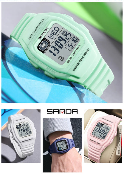 SANDA New Fashion Youth Electronic Watch