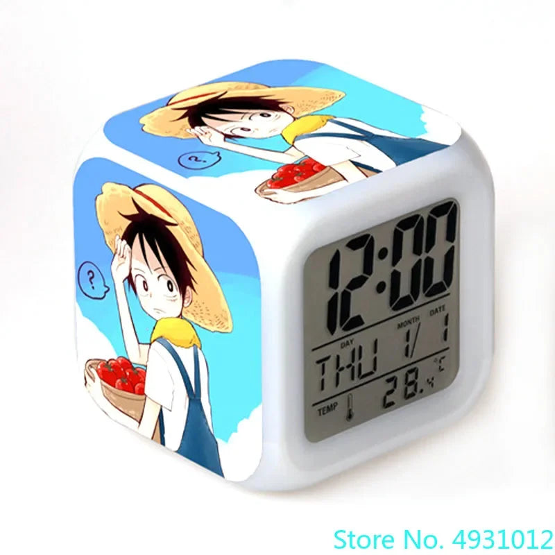 8x8x8cm Anime One Piece LED Alarm
