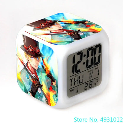 8x8x8cm Anime One Piece LED Alarm