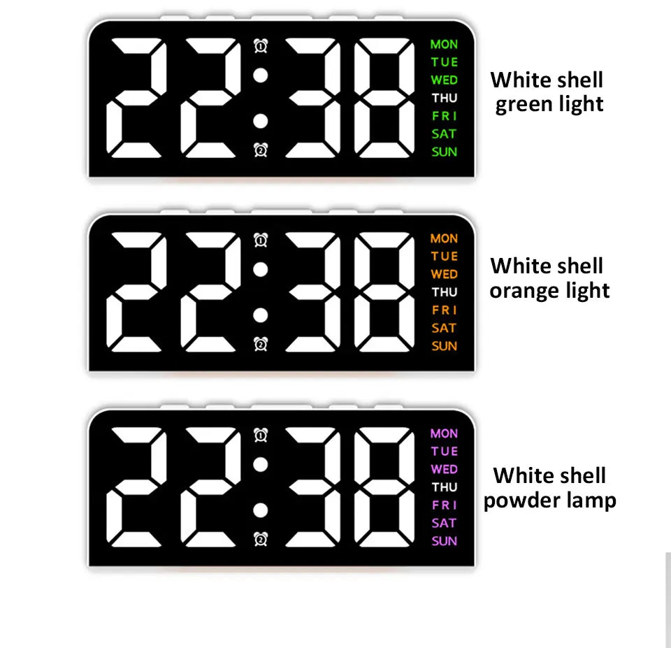 7'' LED Digital Alarm Clock/Night Light
