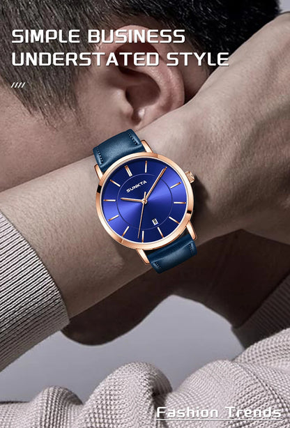 LIGE Sunkta Ultra Thin Watches for Retro Business