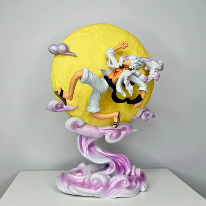 One Piece Anime Figure Nika Sun God 5 Gear Luffy Flying To The Moon Night Light