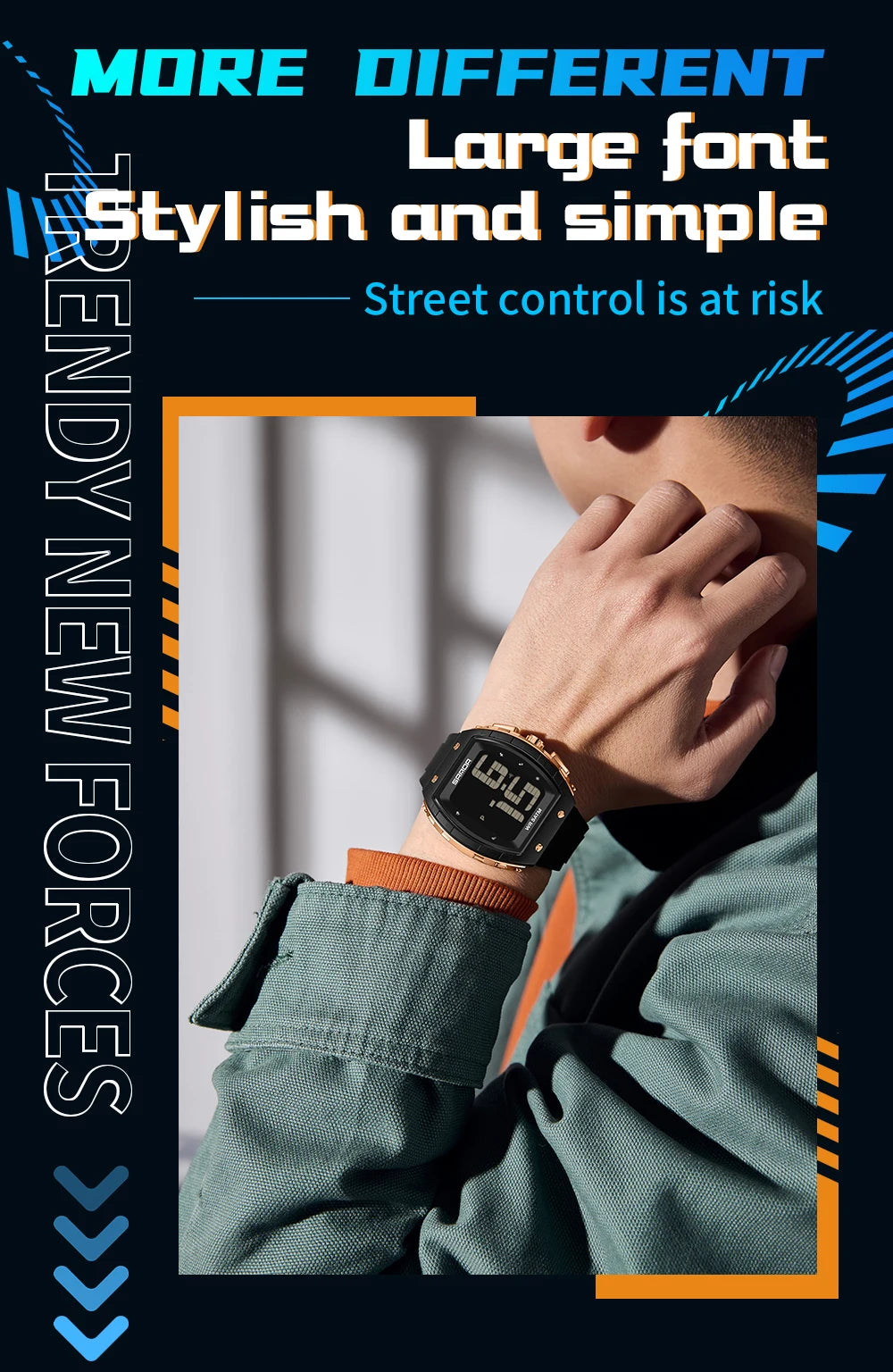 SANDA Fashion Men's Digital Watch