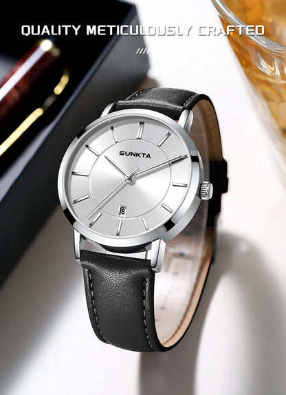 LIGE Sunkta Ultra Thin Watches for Retro Business