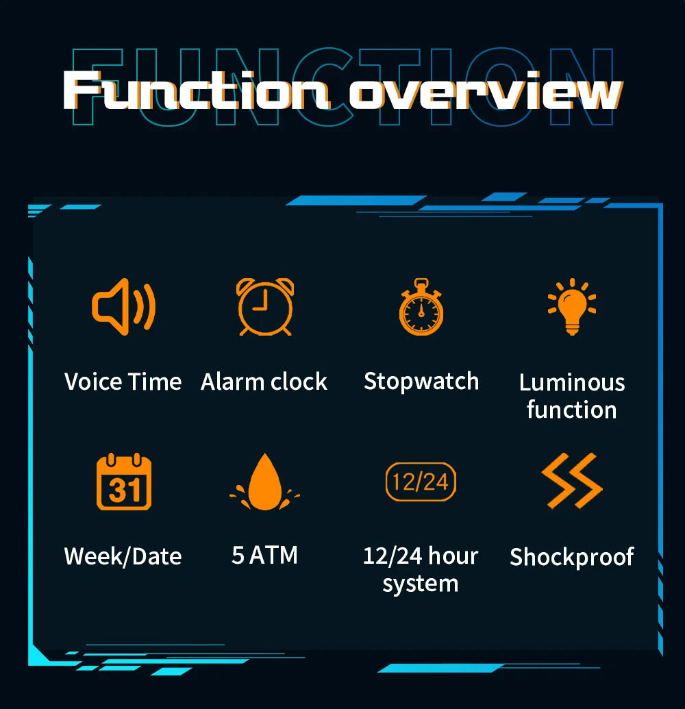 SANDA Fashion Men's Digital Watch