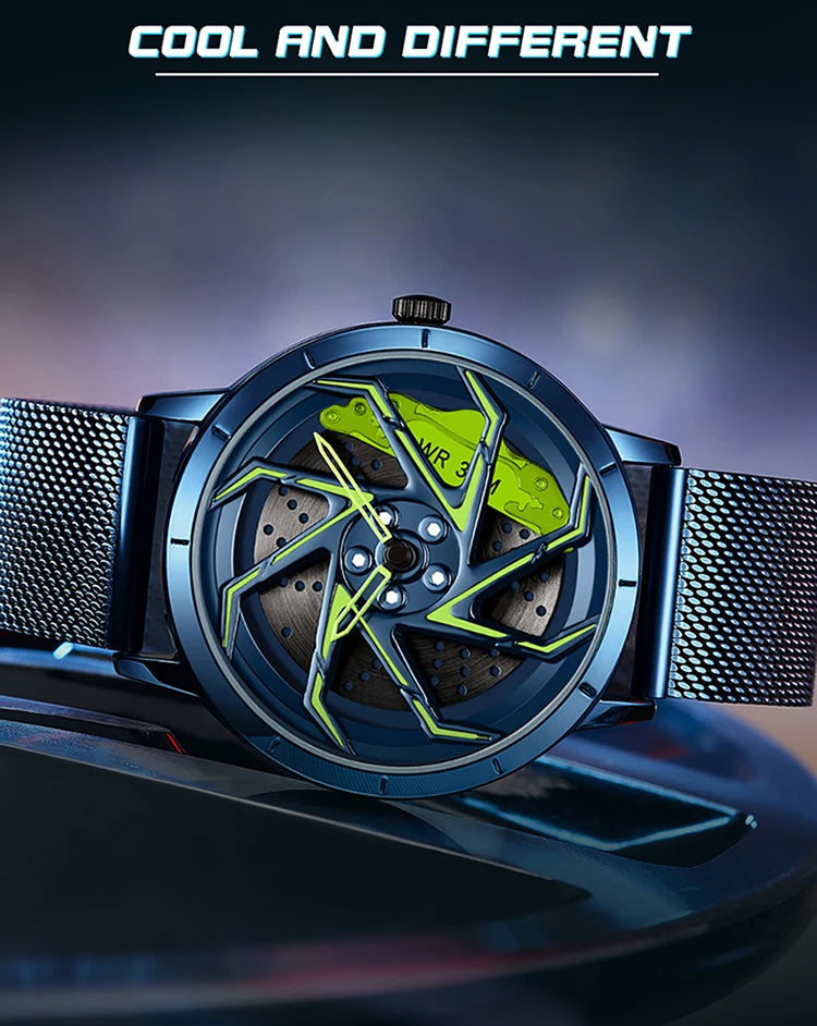 SANDA Spinning Car Rim Watch