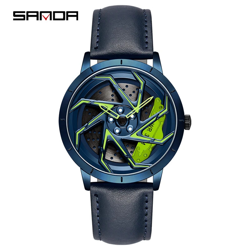 SANDA Spinning Car Rim Watch