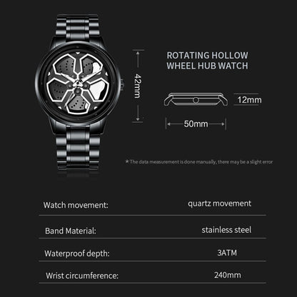 Spinning Car Rim Watch