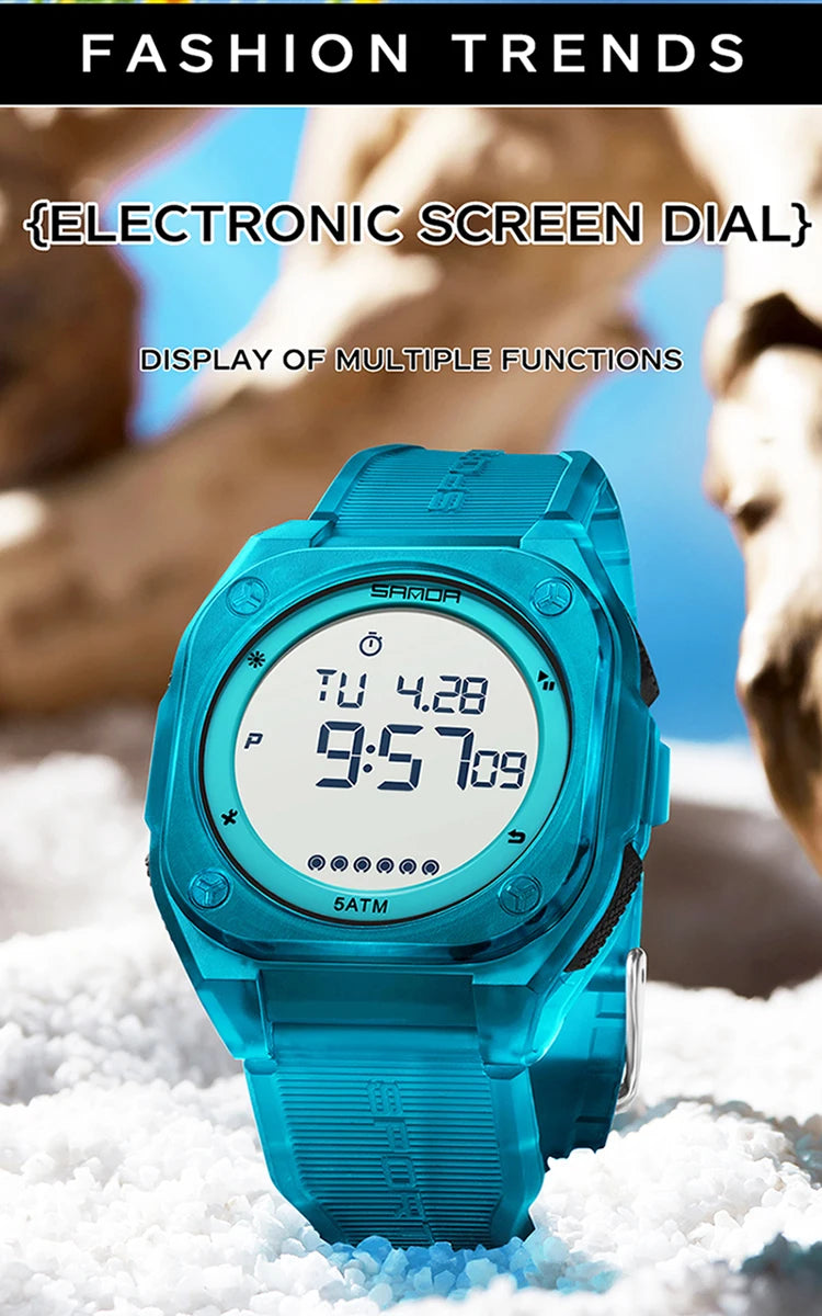 SANDA New Fashion Men Electronic Watch