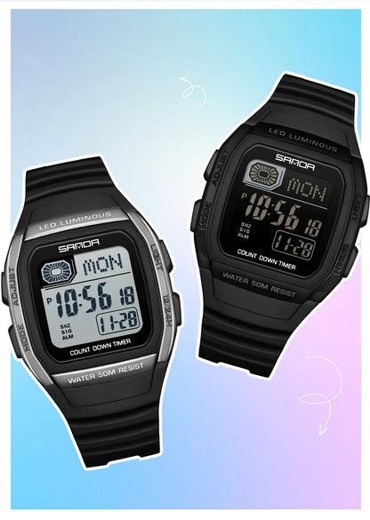 SANDA New Fashion Youth Electronic Watch