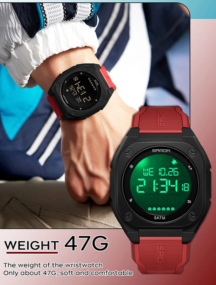 SANDA New Fashion Men Electronic Watch