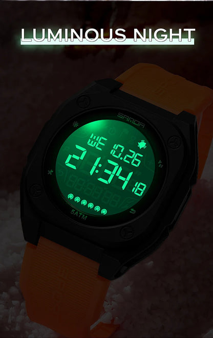 SANDA New Fashion Men Electronic Watch