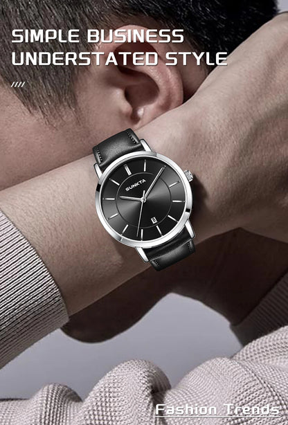 LIGE Sunkta Ultra Thin Watches for Retro Business