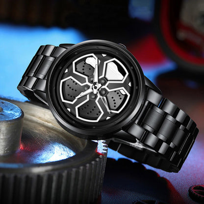 Spinning Car Rim Watch